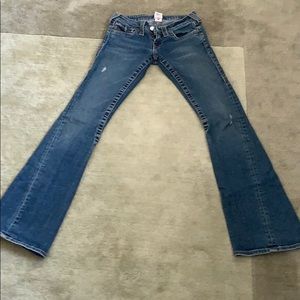 True Religion wide legged jeans